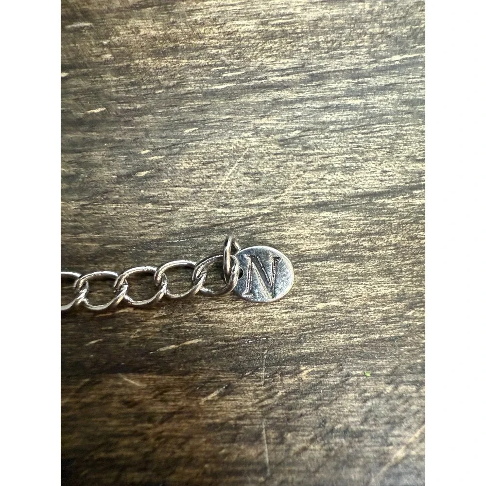 Vintage Nena Y2K White Teardrop Bib Necklace - Waterfall - Silver Tone Statement